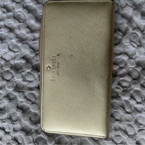 Kate Spade Metallic Gold Zip Wallet